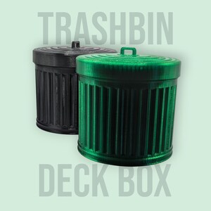 Caja de basura premium impresa en 3D - Almacenamiento PETG para cartas TCG
