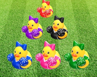 Cheerleader Rubber Duck . Cheer Team Birthday Gift . Mini Size