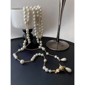 Nana Anime Elegant Multi-Layer Faux Pearl Necklace with Saturn Pendant – Vintage Bridal Jewelry for Women