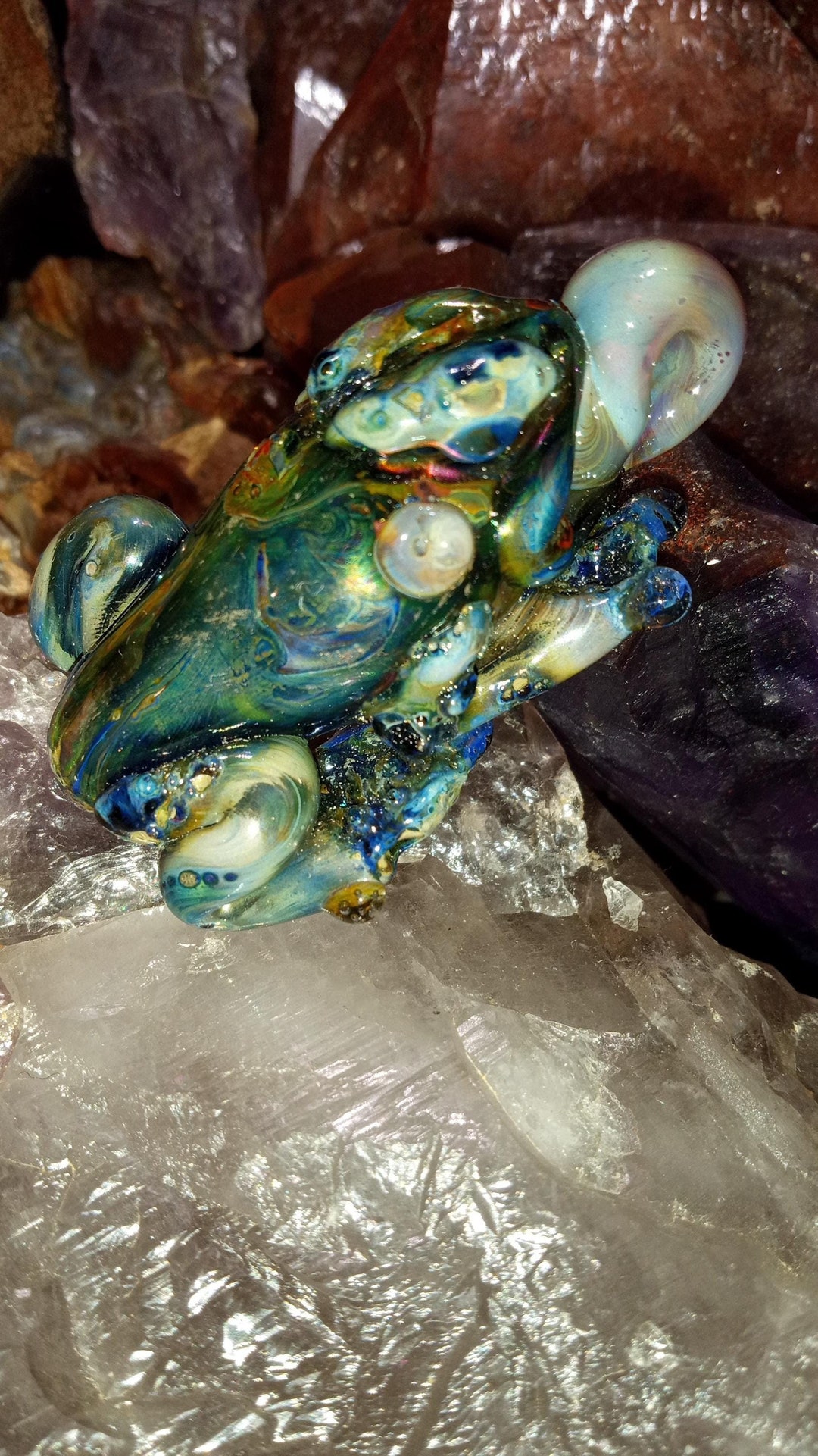 Pure Liquid Glass Toad Amulet - Etsy