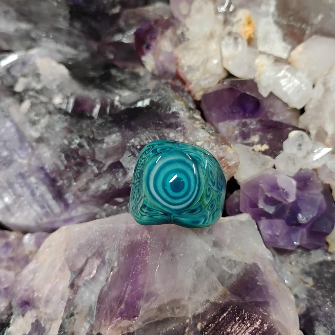 Waves Rune Wave Rune Glass Ring - Etsy