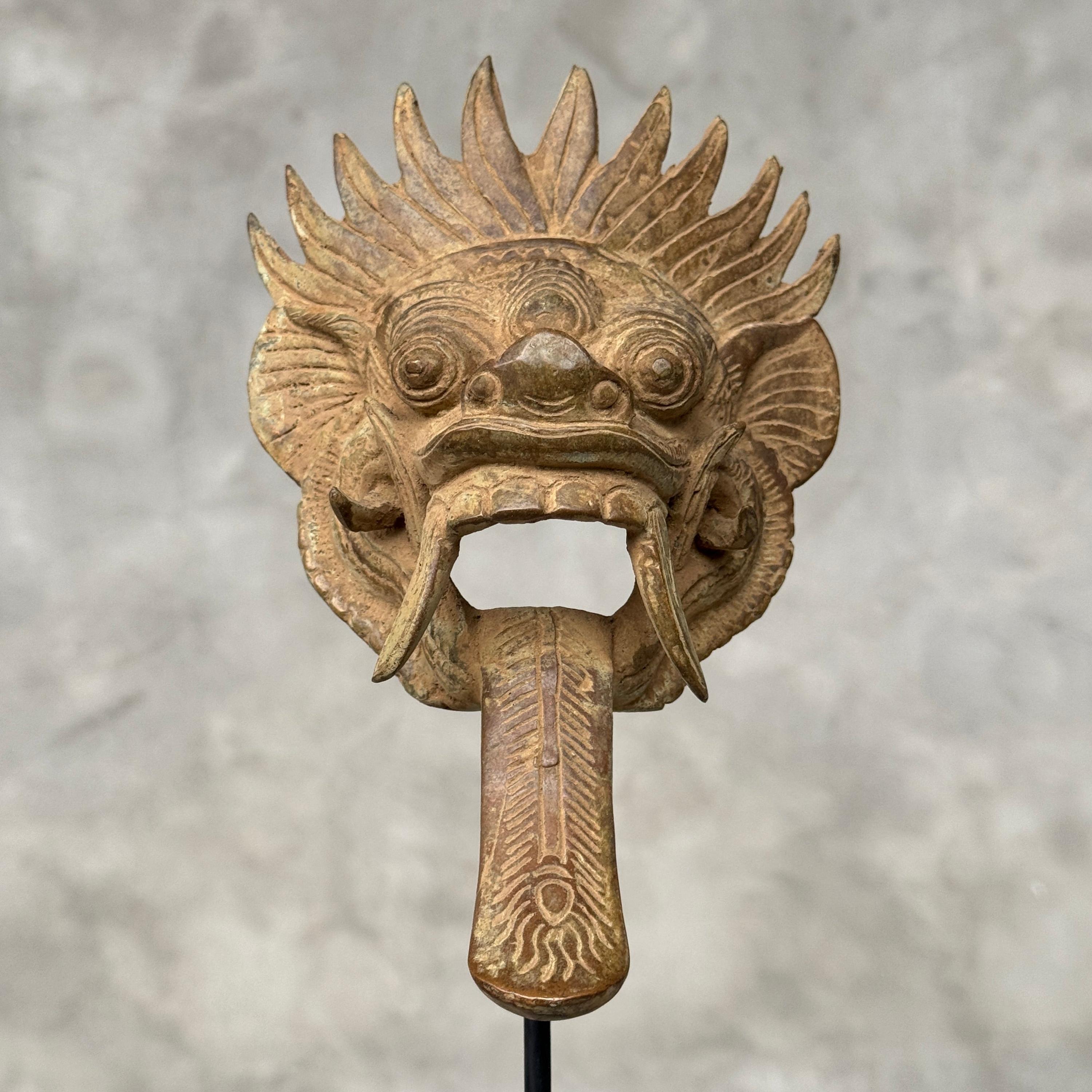 Barong on Stand - Light Bronze Balinese Cultural Art