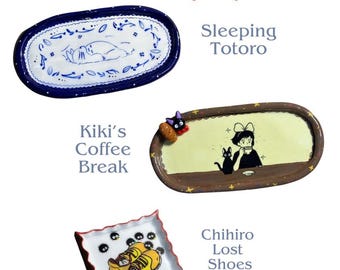 Ghibli Trinket Dish Collection – Handmade Air Dry Clay Plate