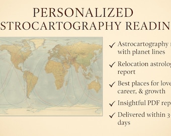 Personalized Astrocartography Reading | Relocation Astrology Map | Best Places for Love, Career, and Growth | PDF Insight Report
