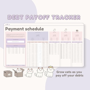 Debt Payoff Tracker Spreadsheet Financial Template for Google Sheets, Debt Snowball Spreadsheet, Bill, Debt Tracker and Budget Planner