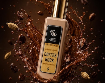 Coffee Rock Extrait de Parfum — Fresh Arabica Cardamom Woody Notes — Bold Realistic Black Coffee — Unisex Niche Perfume 30ml