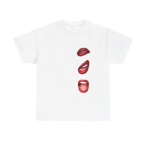Sexy Lip T-Shirt, Lips Tee, shirt for women,  Mouth Shirt, Flirty Lipstick Kiss Unisex Tee