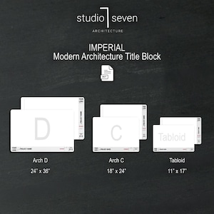 Modern Revit 2023 Title Block Template (Imperial) | Architecture (Digital Download)