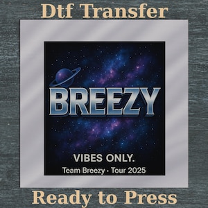 Chris Brown Breezy Bowl XX Tour DTF Transfer, ready to press, Breezy galaxy, Chris Brown Fan Gift, Cb Tour 2025, Retro Music Tour Y2k