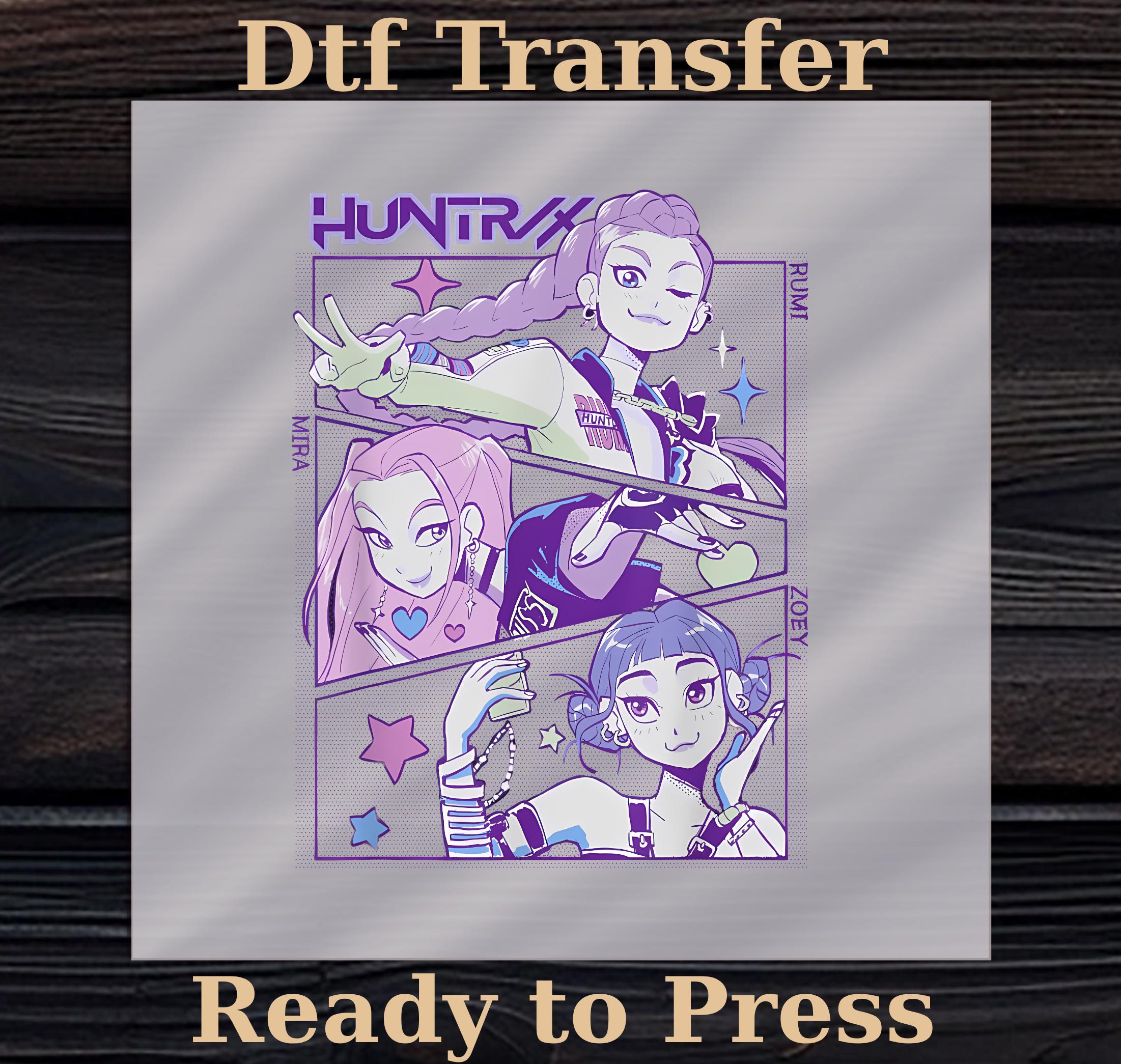 Kpop Demon Hunters DTF Transfer, Ready to Press Kpop Decal, Kpop
