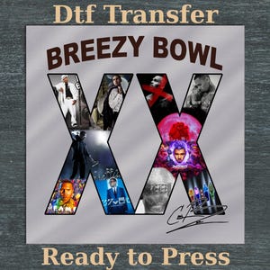 Chris Brown Breezy Bowl XX Tour DTF Transfer, ready to press, Chris Brown Album, Chris Brown Fan Gift, Cb Tour 2025, Retro Music Tour Y2k