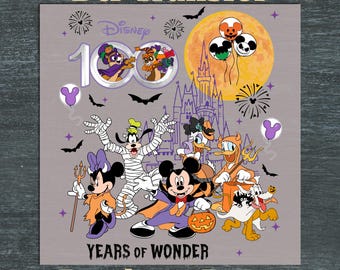 Dinsey 100th Anniversary DTF Transfers, Disney World Halloween Ready To Press, Spooky Season Transfer