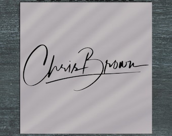 Transferencias DTF con la firma de Chris Brown, listas para imprimir, Breezy Bowl XX Tour, regalo para fans de Chris Brown, calcomanías para planchar para la gira de Chris Brown