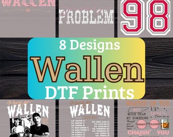 Trasferibili DTF del tour di Morgan Wallen, regalo per fan di Wallen pronto per la stampa, merchandising di Wallen, regalo per fan di Wallen, disegni per concerti di Wallen da applicare con il ferro da stiro, retrò