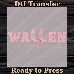 Pink Wallen Boots DTF Transfer, Morgan Wallen Tour 2025,  Ready to Press I&#39;m The Problem Country Music, gift for Wallen fan retro music tour