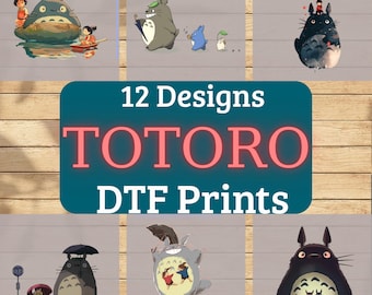 Totoro DTF Transfer, Ready to press, My neighbor Totoro Sublimation, animation heat transfer, Forest Spirit, totoro bus stop decal iron on