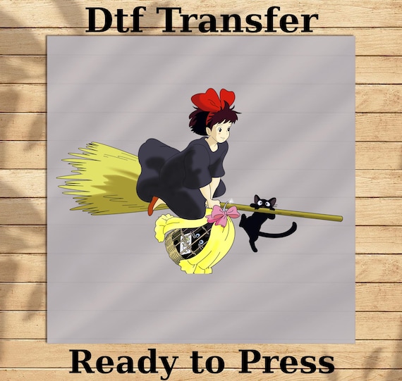 Kiki' Delivery service DTF Transfer, Ready to press, Studio Ghibli Fan Art Design, Totoro fan print, Witchy Aesthetic Sublimation, witch