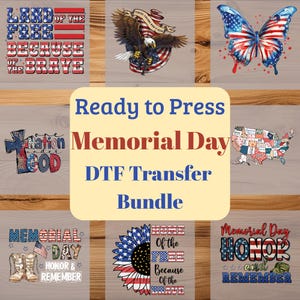 American Pride Day DTF Transfer – 31 Patriotic Designs, Memorial day DTF Bundle - USA Flags Transfer - Memorial day clothing, Ready to Press