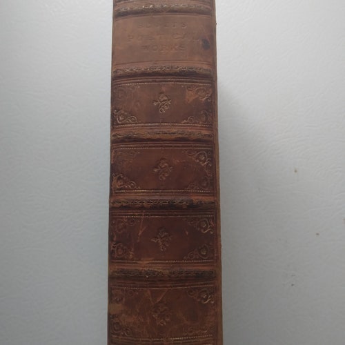 Poetical Works of Sir Walter Scott, Bart, Complete In One Volume, 1883 edition, Leather Bound with Black and White Illustrations shops Throughout