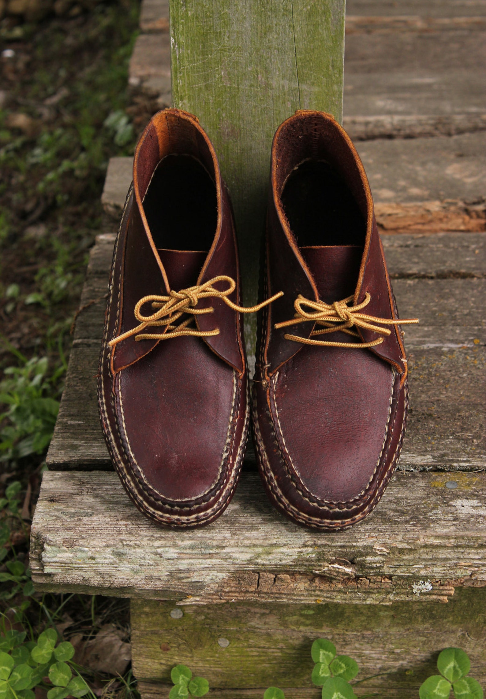 Handmade Moccasins Brown Leather Chukka Boots Unisex Men Size | Etsy