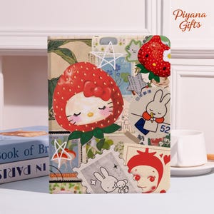 Whimsical Strawberry-Hello Kitty iPad Case For iPad Pro 2025 2024 11/13inch iPad Air 7/6,iPad Mini 6/7,iPad Pro 12.9",iPad A16 11/10/9 Cover