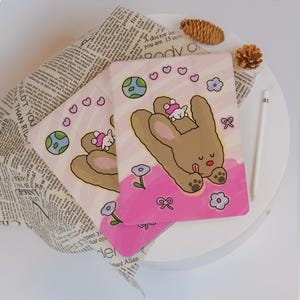 Cute Cartoon Bunny&Rabbit iPad Air Case For 10.9 10.5 10.2"iPad 10/9/8/7th Air 5/4,Pro 12.9/11"inch Mini6/5/4 Case iPad Cover 2022/2021/2020