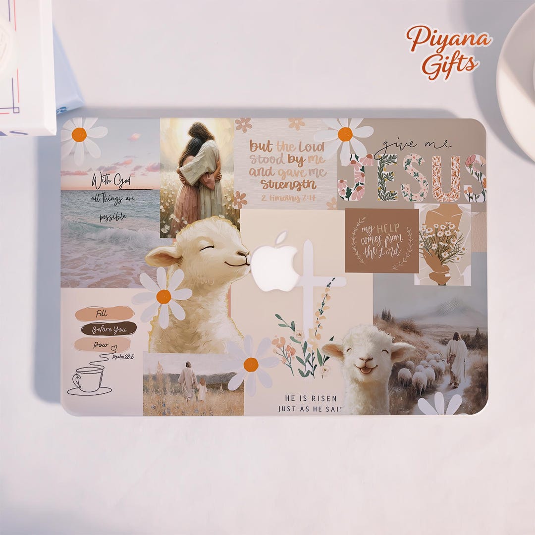 Christian Themed Collage MacBook Case for MacBook Air 11/13/15 A3241 M4 ...