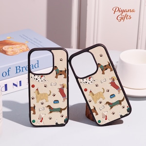 Cute Dog Pattern Phone Case,Personalized iPhone Case,iPhone 15 Pro Case,Custom Gift,iPhone 16 Pro Max,iPhone 14 Plus,iPhone 13 12 11 XR Case