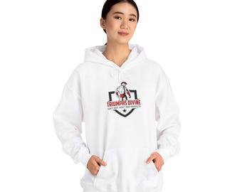 Motivational Fitness Hoodie, Triumph's Divine Pullover, Unisex Sweatshirt, Workout Gear, Gym Apparel, Inspirational Gift