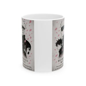 Ceramic Mug, Gojo jujutsu kaisen anime fan gift, anime lover, 11oz, 15oz. Unique anime collectible, anime merchandise, manga fan decor,