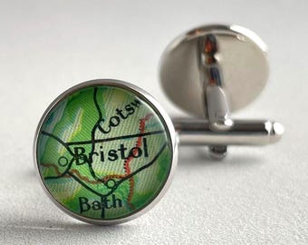 Custom Cuff Links - Pick Your Maps