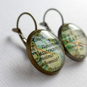 Bronze Customised Studs, Personalised Earrings, MultiColoured, Glass image 1