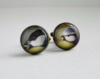 Birdwatcher Cufflinks, Vintage Nature & Wildlife Illustrations Turned into Jewellery