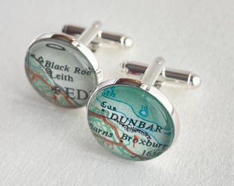 Cufflinks with Personalised Maps, Custom for You