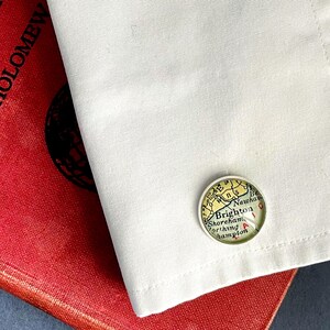 Custom Cufflinks to Personalise with Map locations for a Loved One