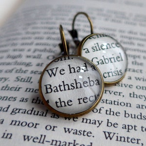 Book Earrings, Far from the Madding Crowd Jewellery, Literary Gift, Thomas Hardy