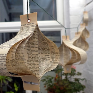 Paper Bunting, Natural Garland, Cottagecore, Cosy Decorations, Sustainable Christmas