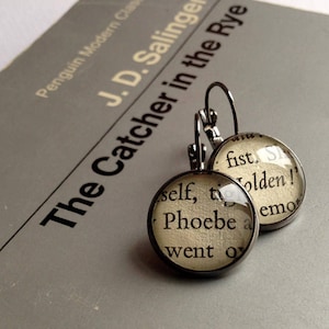 Catcher in the Rye Earrings, Literary Gift, Classic Novel Jewelry