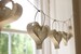 Rustic Wedding Garland, Unique Book Decorations, Cream, Beige Paper Hearts 