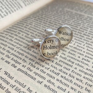 Sherlock Holmes Detective Book Cuff Links image 2