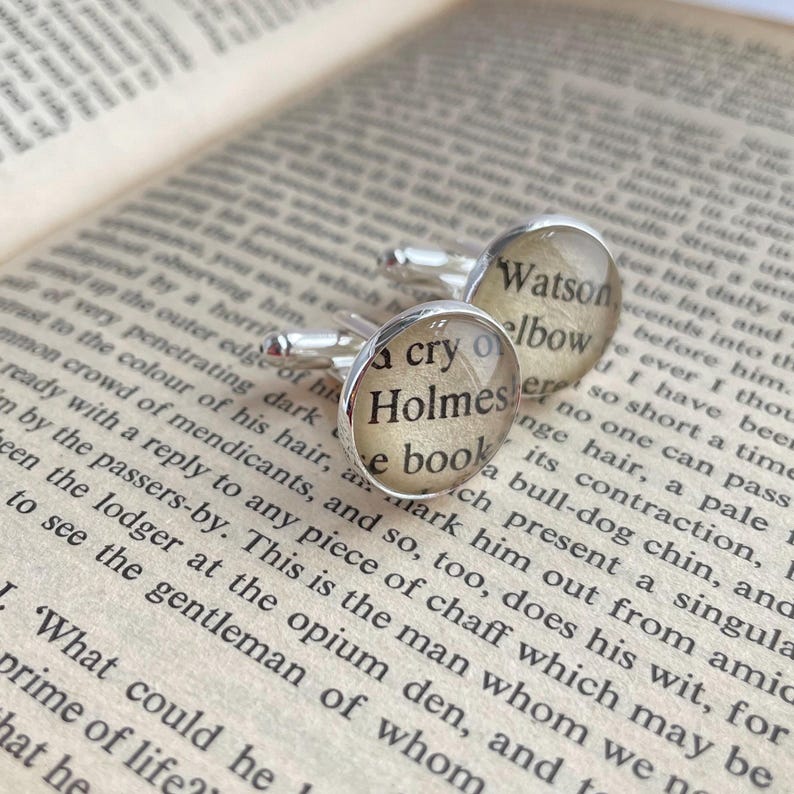 Sherlock Holmes Detective Book Cuff Links image 2