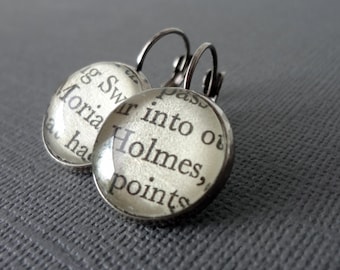 Holmes and Moriarty Earrings, Book Earrings, Geekery
