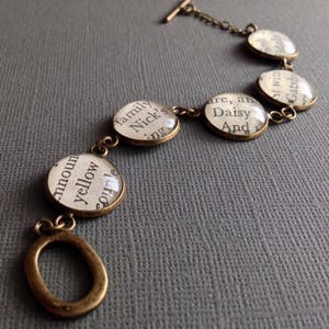 Great Gatsby Bracelet, Literature Jewellery, Book Lover Gift