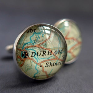 Custom Cufflinks, Masculine Jewellery, Personalized Map Gift