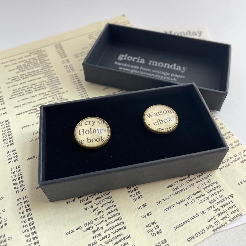 Sherlock Holmes Detective Book Cuff Links image 5