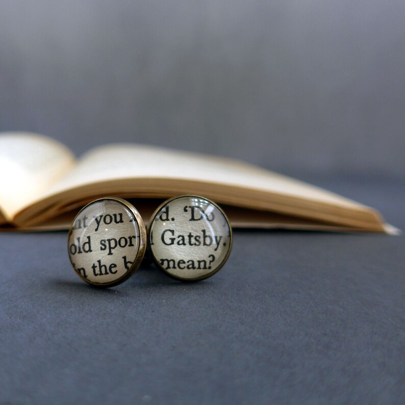 Great Gatsby Cufflinks Graduation Literature Gift Etsy