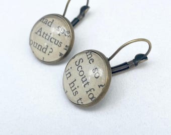 To Kill A Mockingbird Book Earrings, Banned Books Jewellery