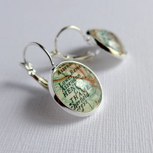 Bronze Customised Studs, Personalised Earrings, MultiColoured, Glass image 4