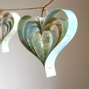 Pale Blue Map Decorations, Travel Themed, Paper Garland, Multicoloured image 2