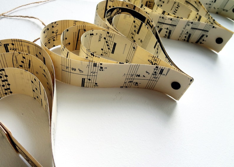 Wedding Decoration Sheet Music Rustic Decor Cream Paper - Etsy